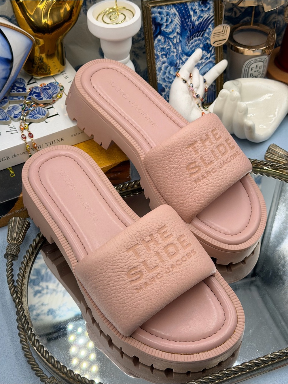 🆕 MARC JACOBS 🧿 NWOB The Lug Sole Slide, Pastel Pink - Sz 37 US 7 - Picture 6 of 12